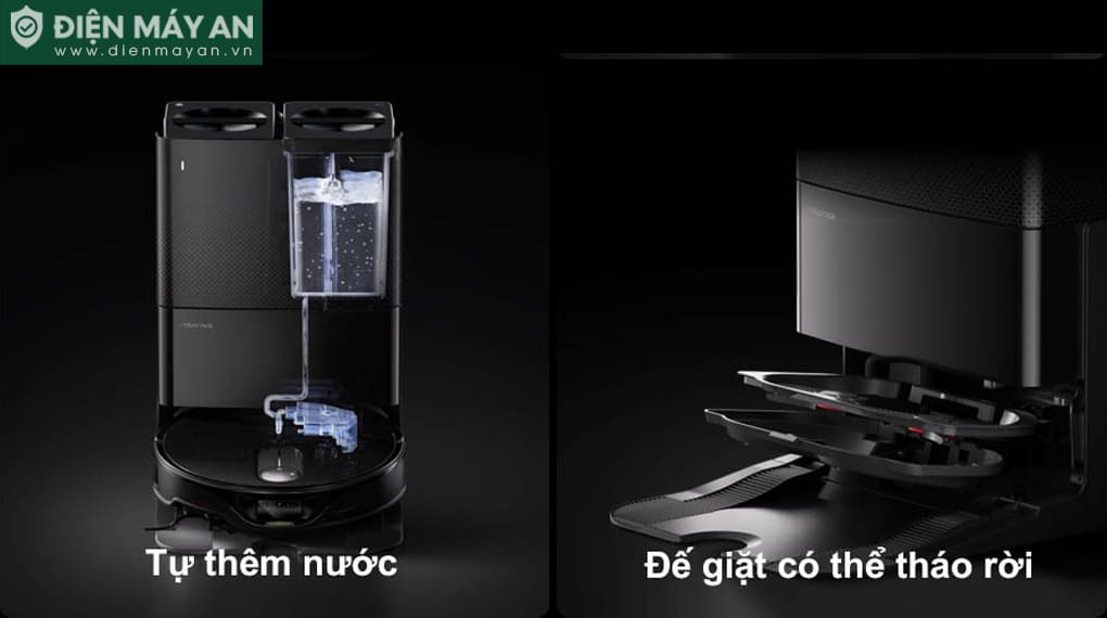 Robot hút bụi lau nhà Roborock Q Revo Slim - Đen